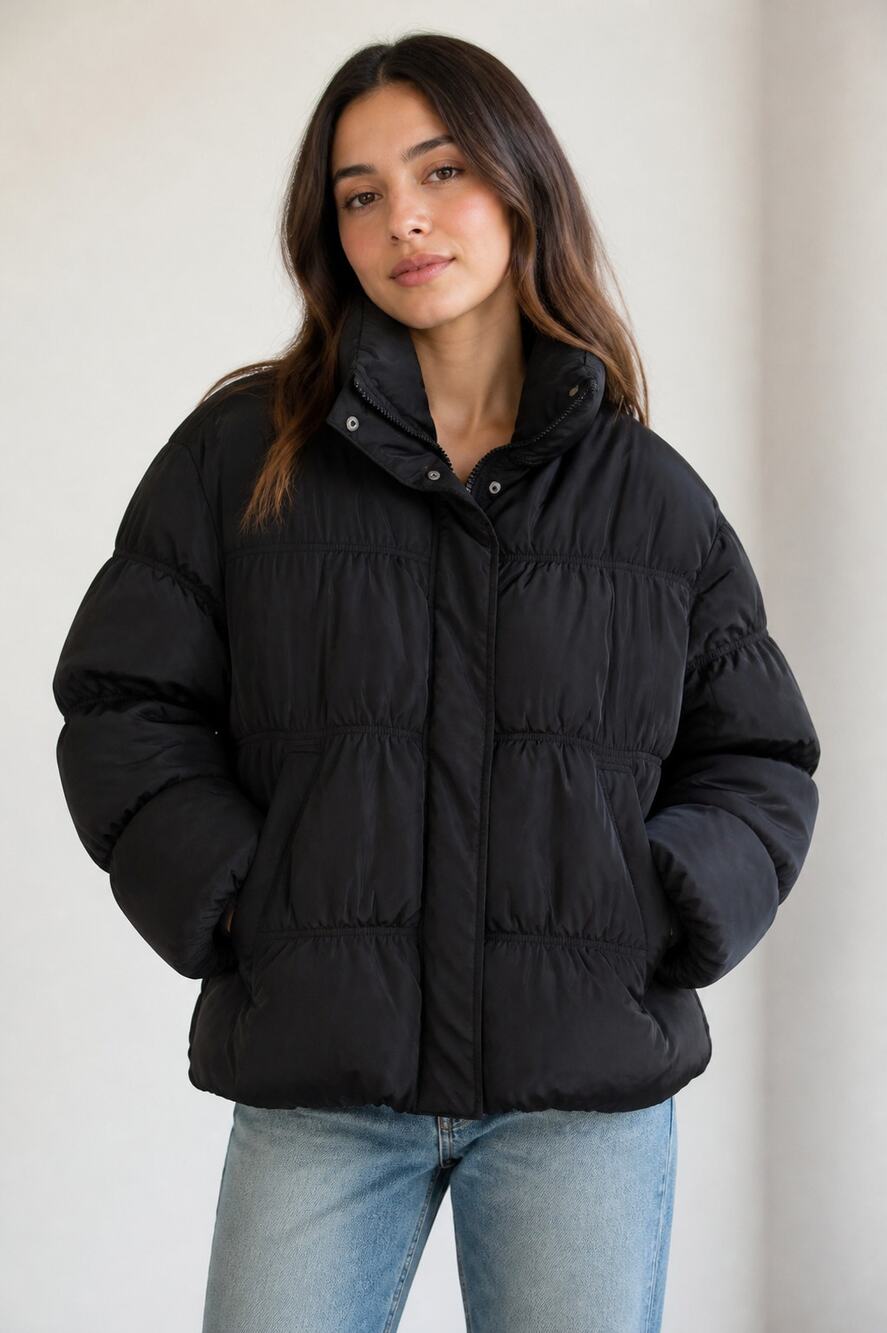 H&M Black Puffer Jacket Size S